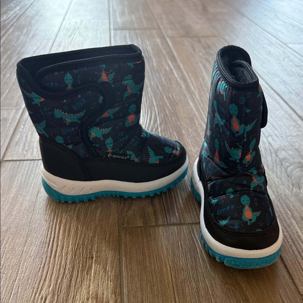 Boys Girls Winter Boots Waterproof Lightweight Kid Snow Boots with Fur 7 kids